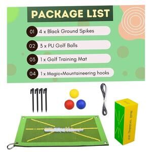 NEW! Velvet golf training mat swing detection practice